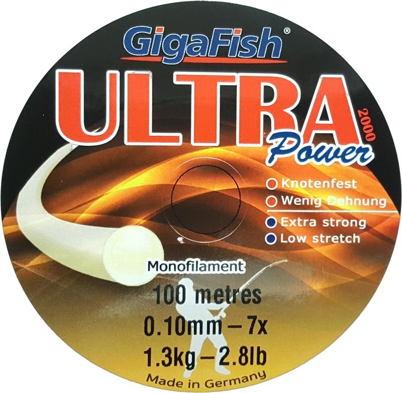 gigafish line, ultra power monofilament 100m, 0.20mm - 7x, 1.3kg - 2.8lb
