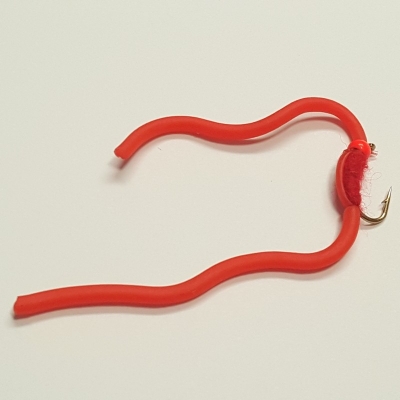 barbed red squirmy worm