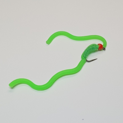 barbless chartreuse squirmy worm