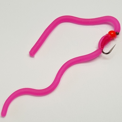 barbless pink squirmy worm